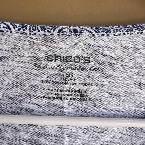 Chico's Medallion Tiles Tee - Size M - Modest Casual Comfy - Picture 4 of 5